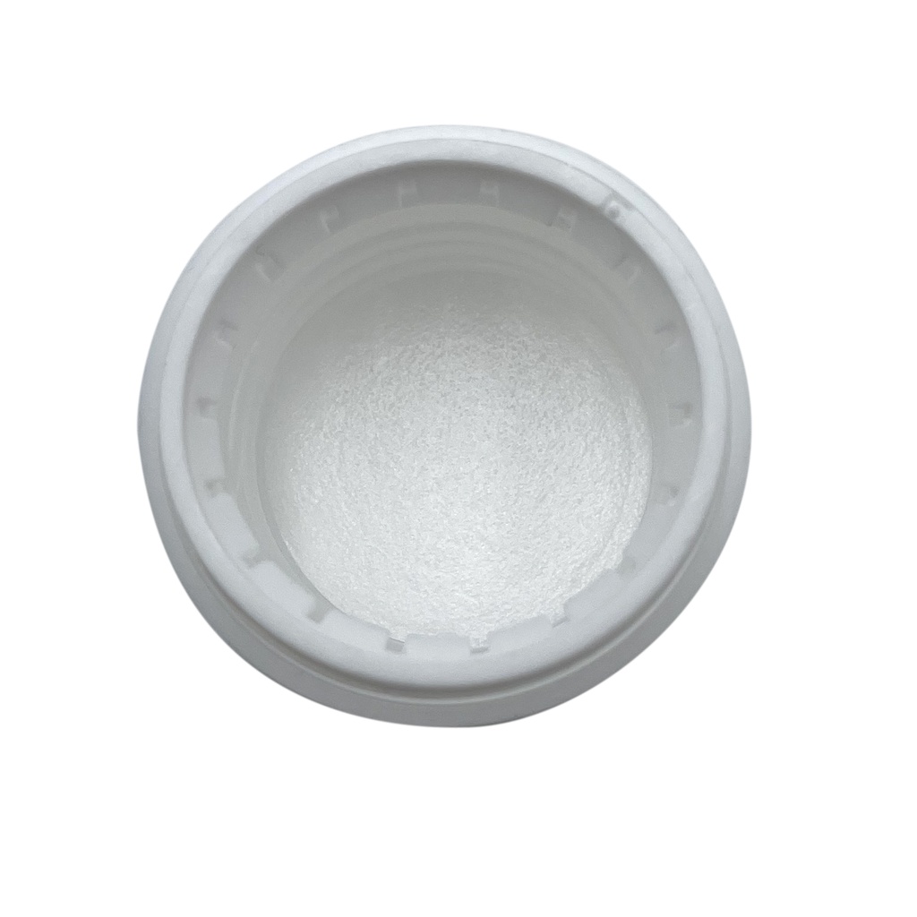 Dop wit verzegelbaar voor glas & PET din28 per 50