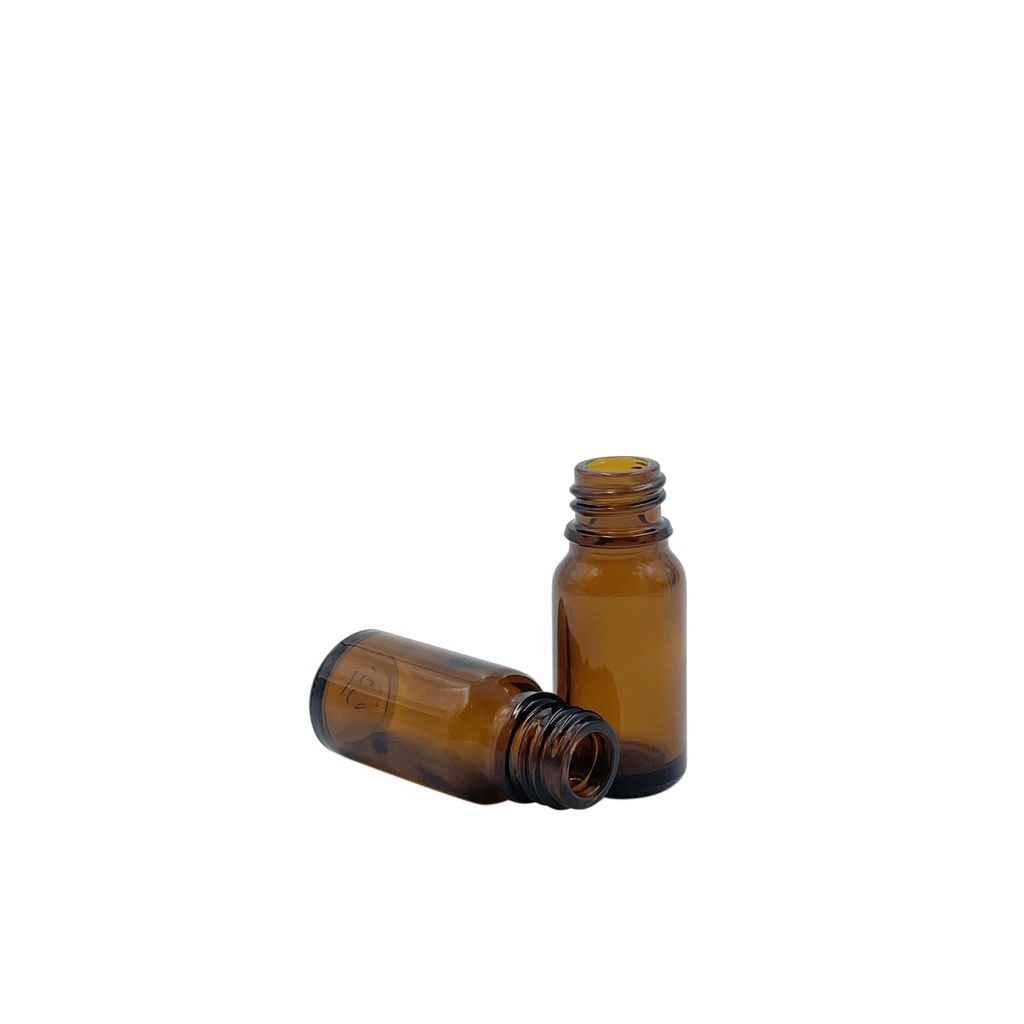 Bottle glass all-round brown 10mL din18 per 195