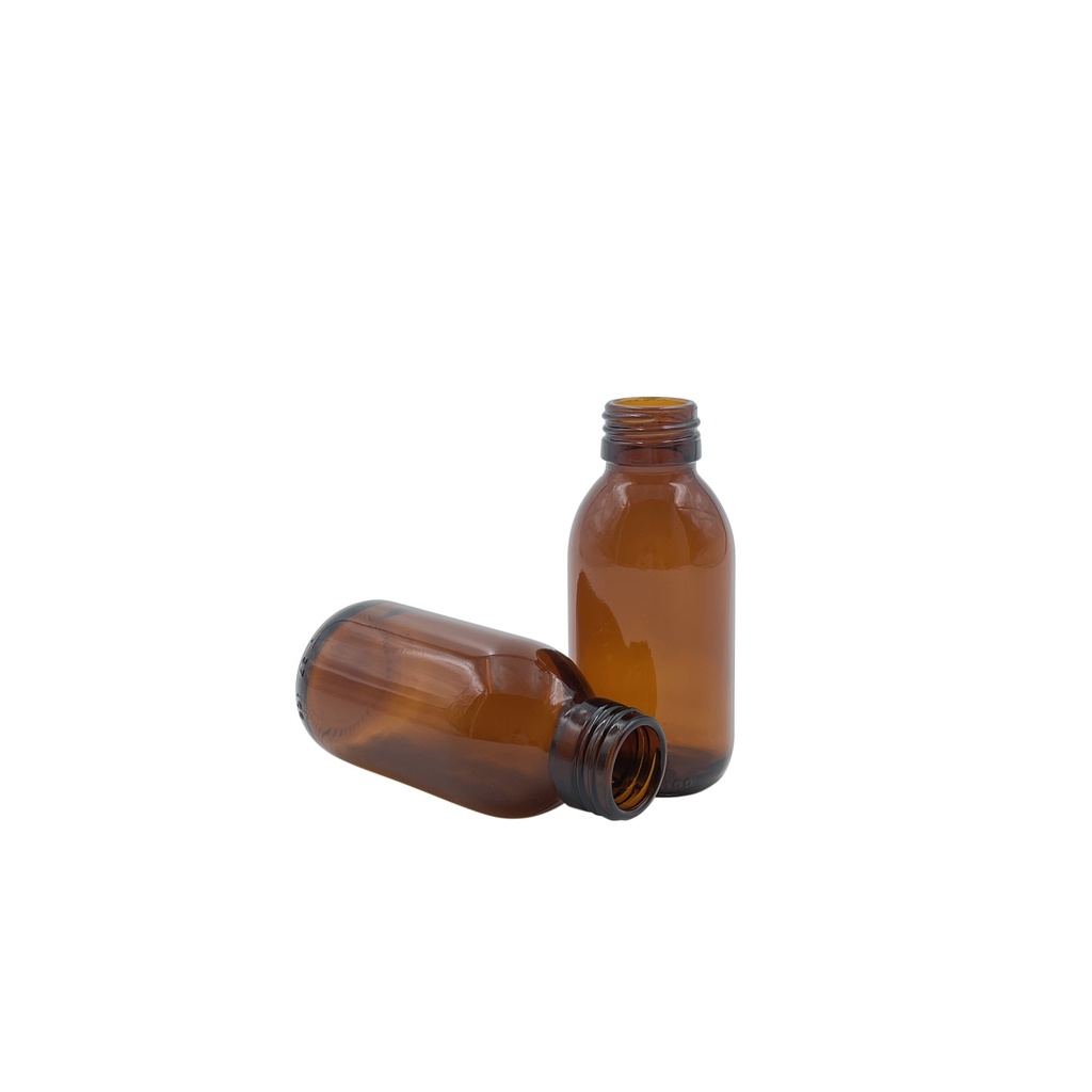 Bottle glass brown 100mL din28 per 72