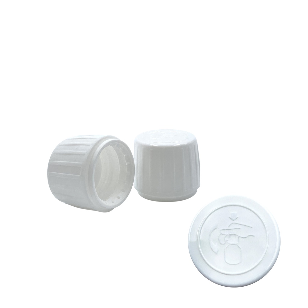 Dop din28 wit kindveilig verzegelbaar voor glas & PET per 50